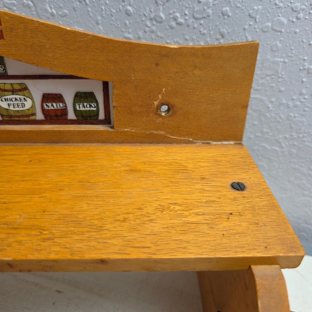 Vintage Wood Country Store Paper Towel Holder Wall Mount Shelf General Store - Picture 5 of 16